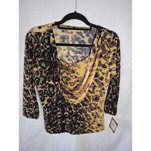 ELLEN TRACY Women s Multicolor Blouse Szie M ( 1496) NEW